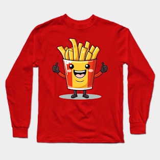 kawaii french fries T-Shirt cute ,potatofood Long Sleeve T-Shirt